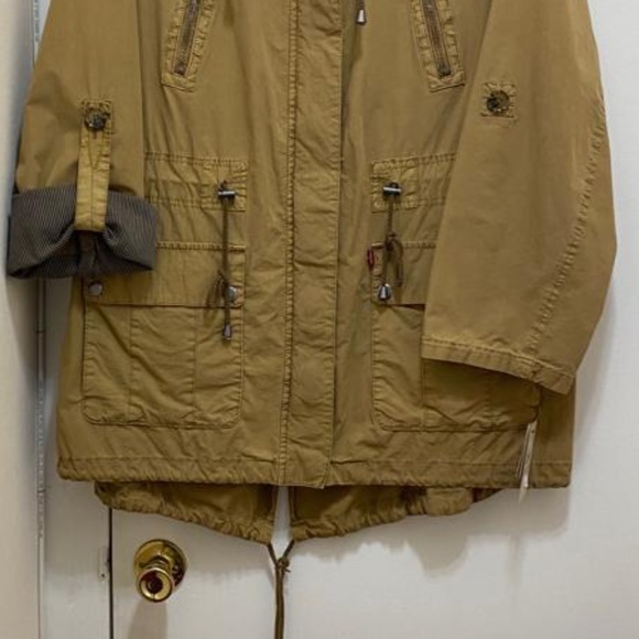 NWT Levi's Women's Cotton Hooded Anorak Dull Gold Jacket - Size XXL - Picture 10 of 10